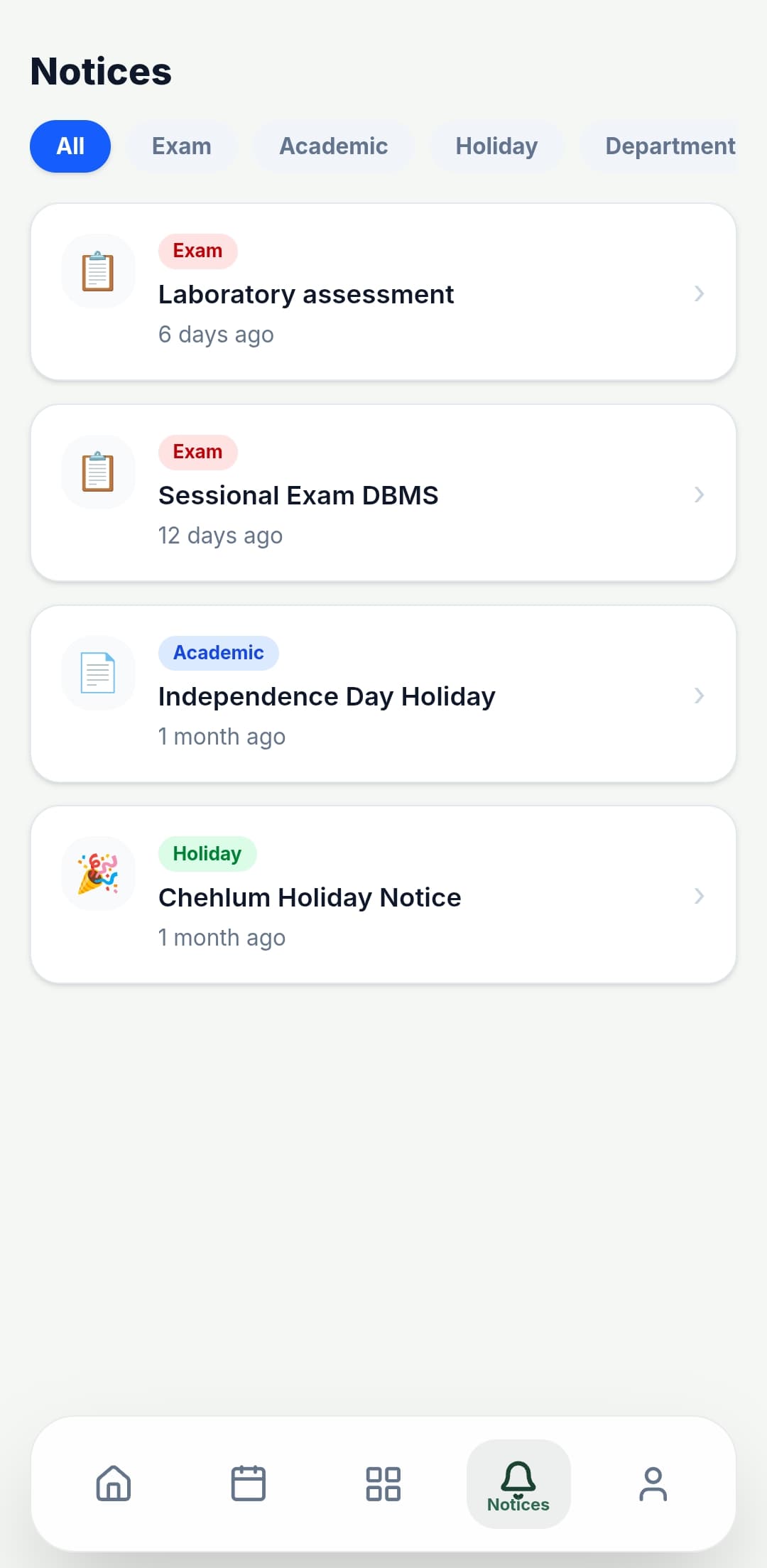 AMU BATCH X Verified Department Notice Feed (Notice Preview)